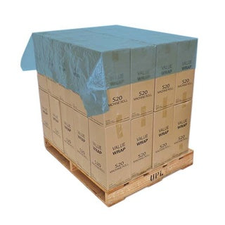 Plastic Pallet Top Sheets BLUE 1680mm x 1680mm HDPE 250 per roll - Omni Packaging 