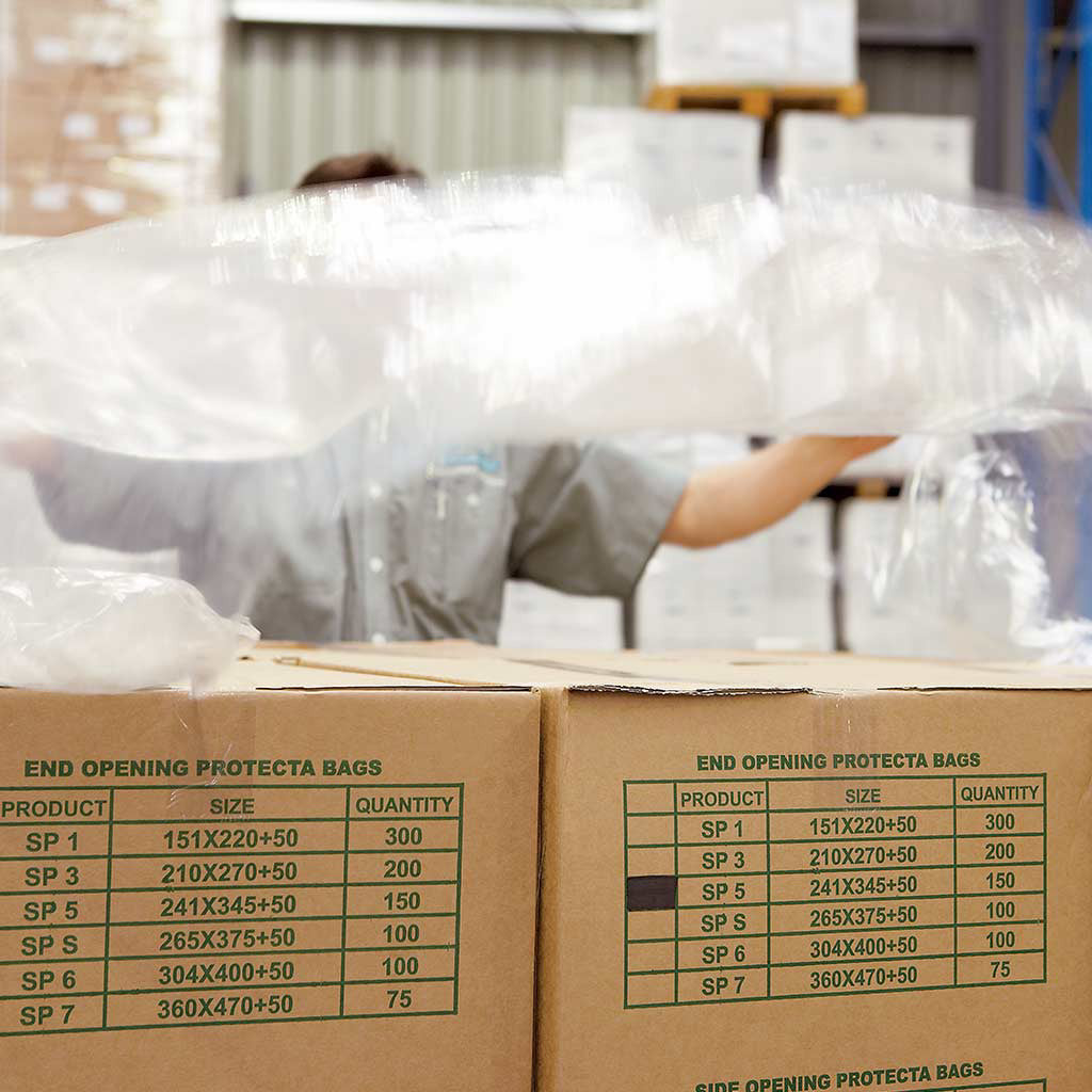Plastic Pallet Top Sheets HDPE Clear 1680mm x 1680mm 250 per roll - Omni Packaging 