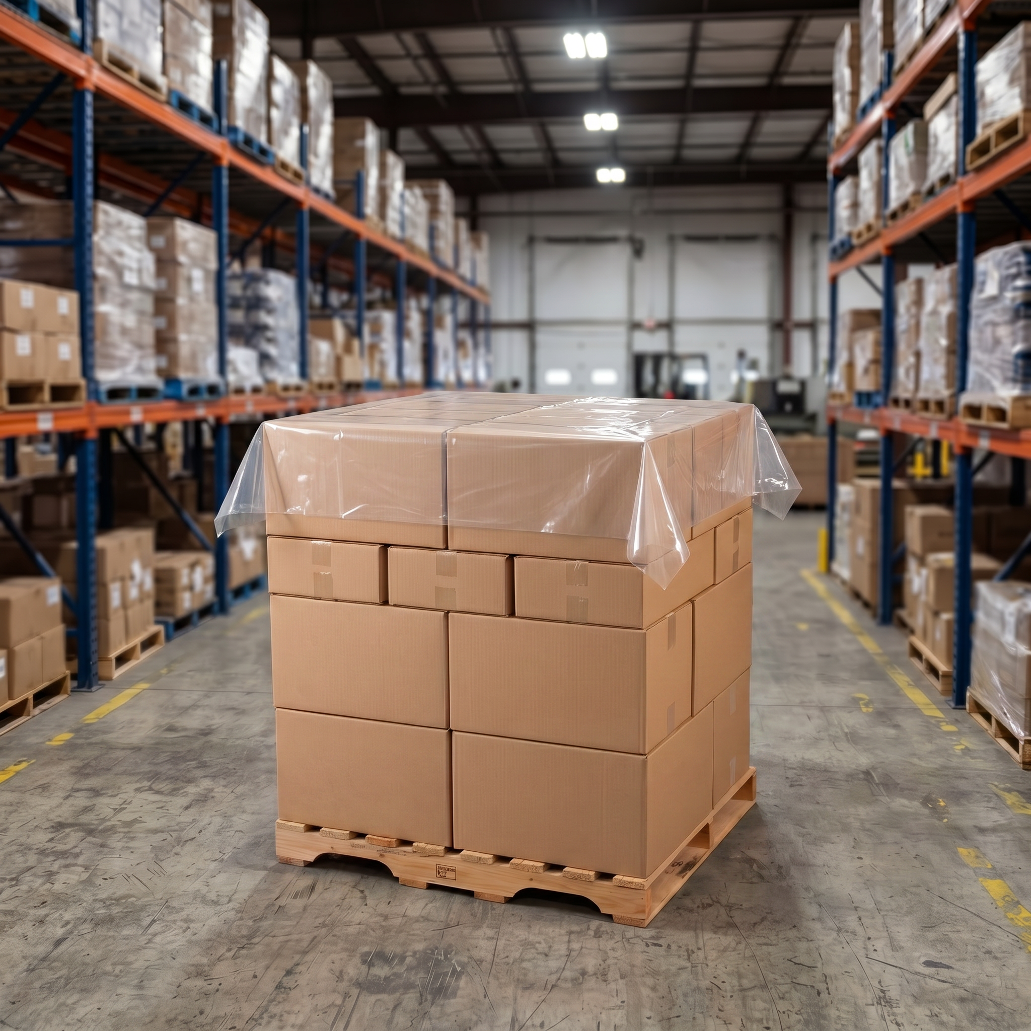 Plastic Pallet Top Sheets Clear 1920mm x 1920mm HDPE 200 per roll - Omni Packaging 