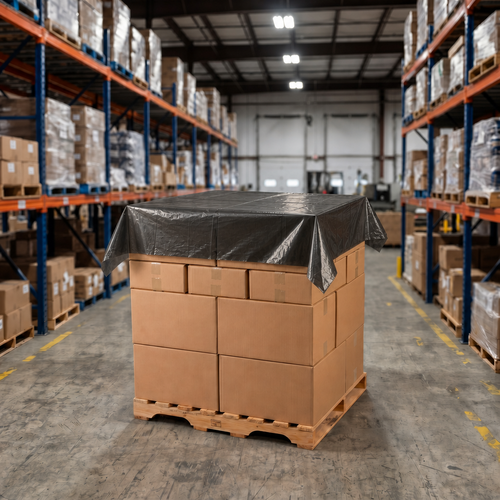 Plastic Pallet Top Sheets Black 1680mm x 1680mm HDPE 250 per roll