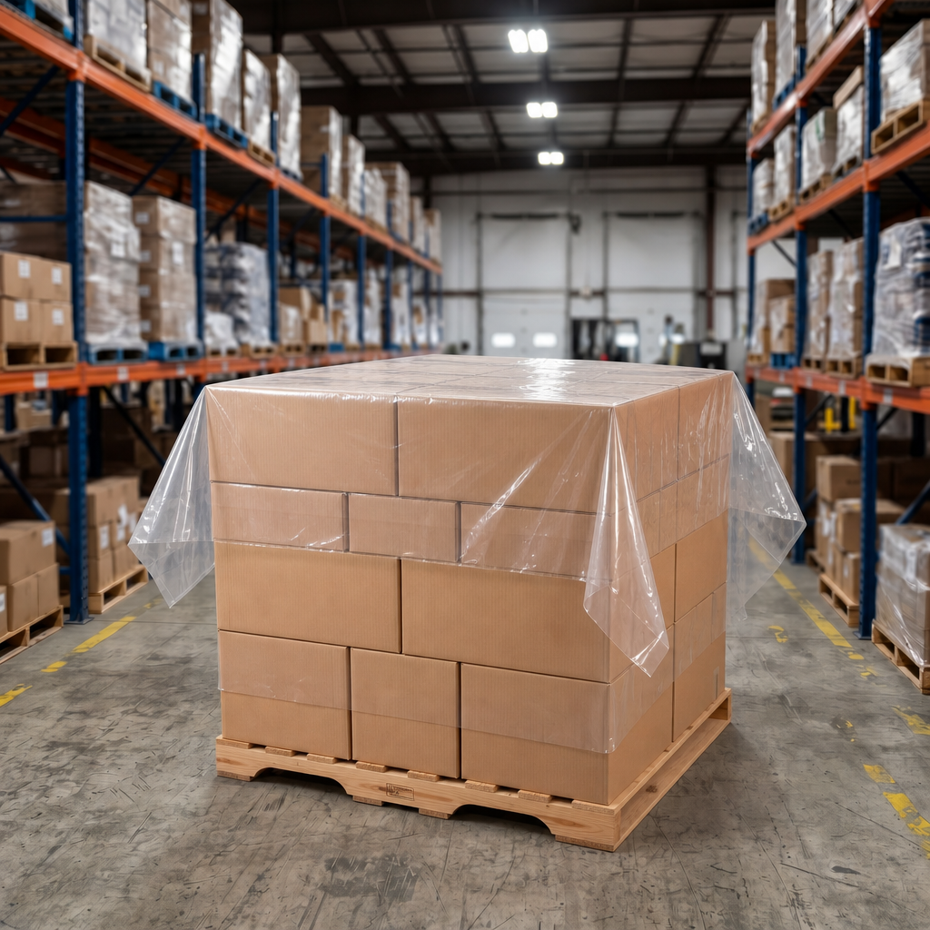 Pallet Top Sheet HDPE CF 840mm/1680mm(W) X 2400mm(L) 200/Roll - Omni Packaging 