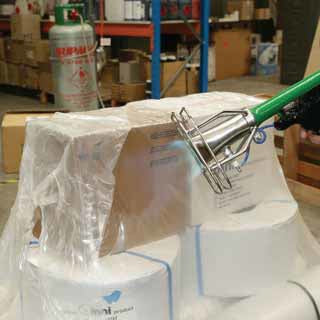 Pallet Heat Shrink Tubing LDPE Black 1220mmW + 1220mm Gusset x 150um x 74m 50kg per roll - Omni Packaging 