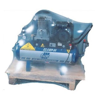 Pallet Heat Shrink Bags LDPE Clear 1220mmW + 1220mmW Gusset x 1850mmL x 100um 50 per Roll - Omni Packaging 