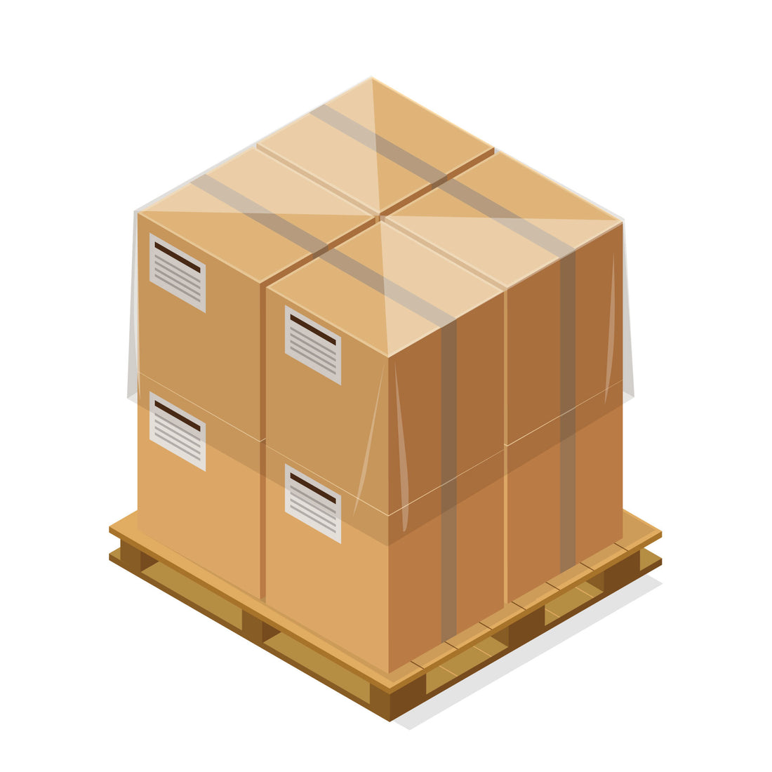 Plastic Pallet Bags LDPE Clear 1250mmW + 1250mmW x 1900mmL x 50um 50 per roll - Omni Packaging 