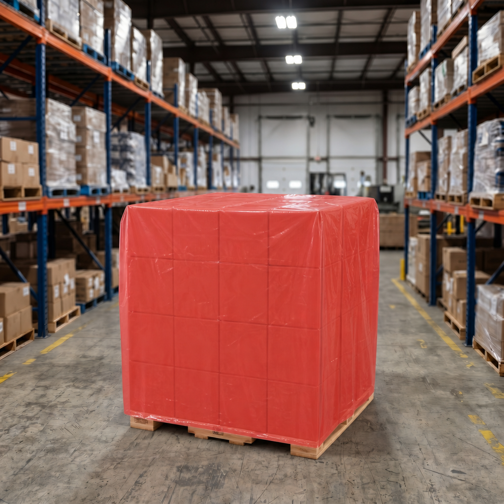 Pallet Bag Omni Tinted Red 1220mm + 1220mm x 2600mm x 30um 50/roll
