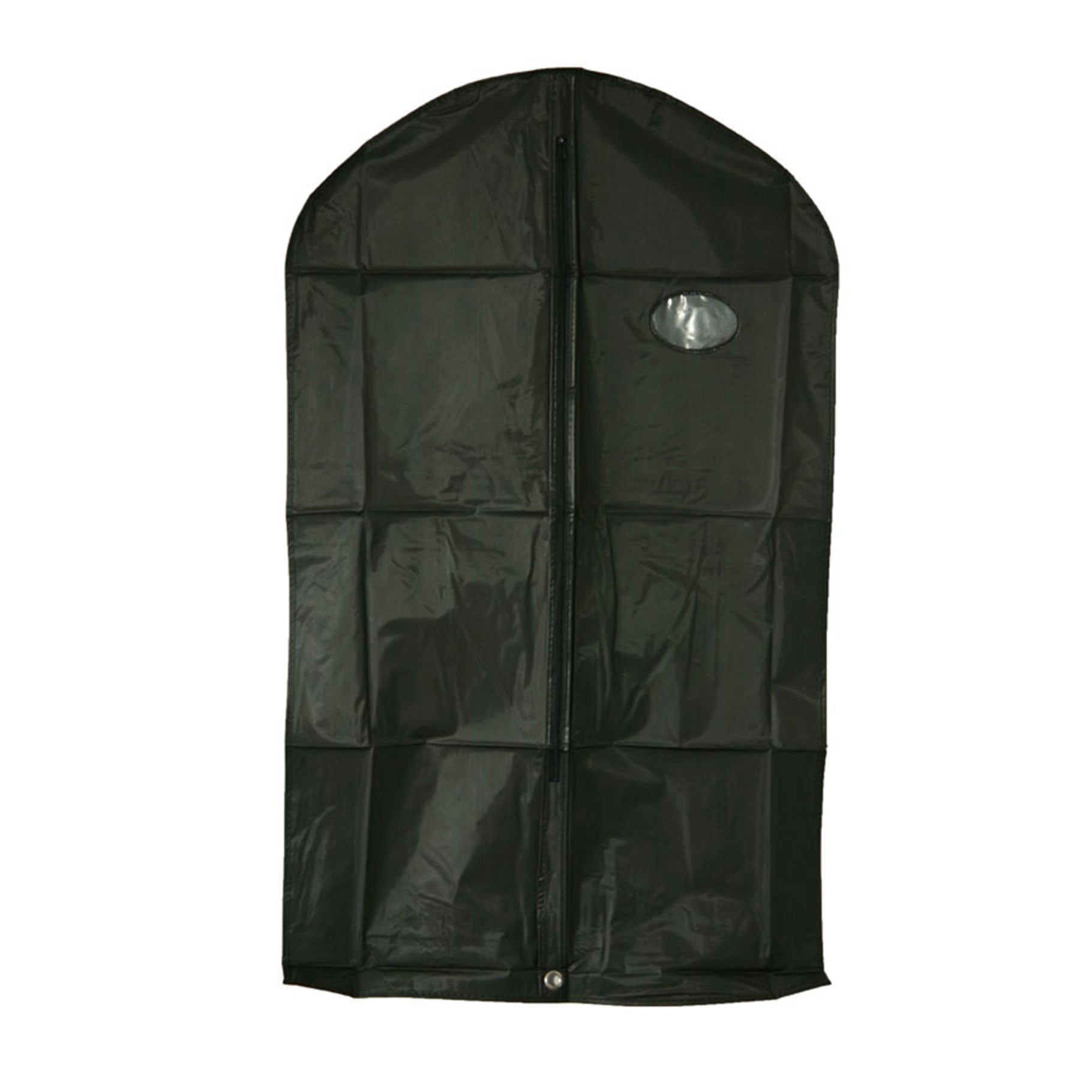 Garment Bags Poly Woven Zip Up Black 595mm x 995mm - Omni Packaging 