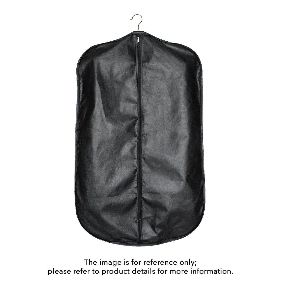Garment Bags Poly Woven Zip Up Black 595mm x 995mm - Omni Packaging 