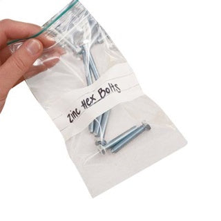 Resealable Zip Lock Magic Seal Bags Clear with White Panel 330mm x 330mm x 50um 1000/ctn - Omni Packaging 