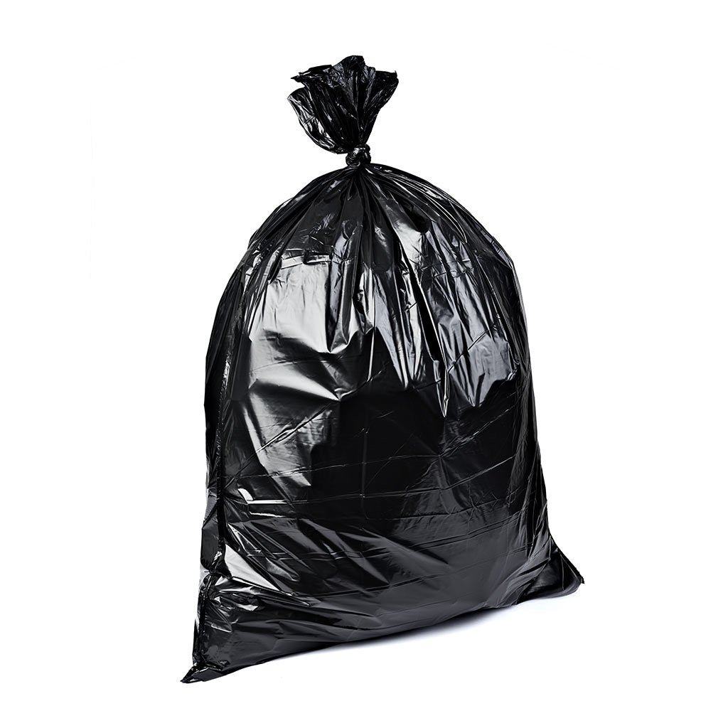 Bin Liners Garbage Bags 240 Litre Black 1450 x 1400mm 22um 100/ctn - Omni Packaging 