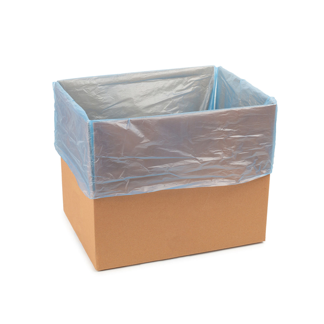 Carton Liner Bags HDPE 640mm + 380mm x 635mm x 15um Blue 500/ctn - Omni Packaging 
