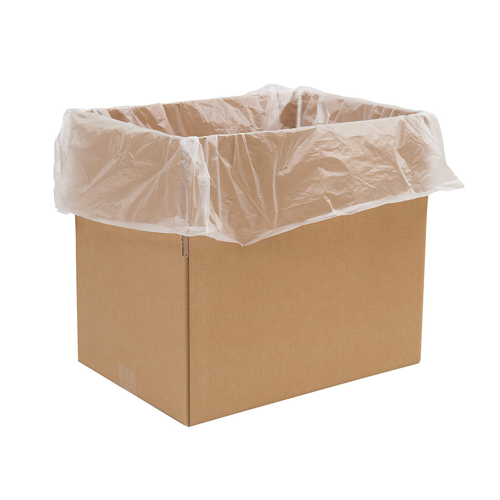 Carton Liner Bags HDPE 640mm + 380mm x 635mm x 15um Clear 500/ctn - Omni Packaging 
