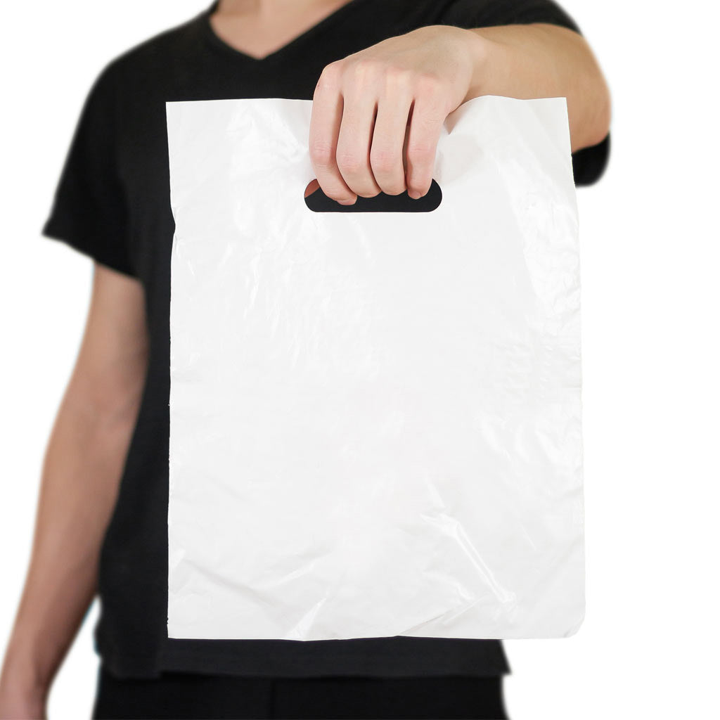 Plastic Carry Bags White 500mm x 500mm x 50um 500/ctn - Omni Packaging 