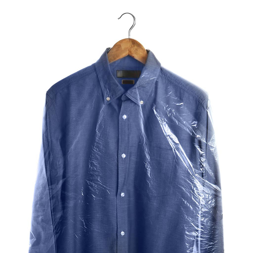 Dry Cleaner Bags 533mm + 100mm x 1520mm 420/Roll - Omni Packaging 