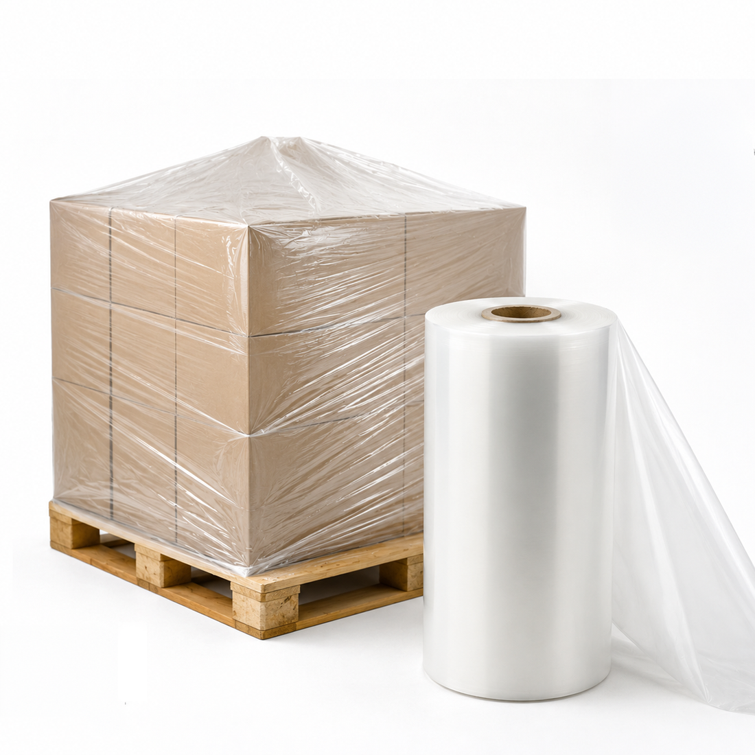 LDPE Natural SWS Shrink Sheeting 500mm x 1445m 60um 45kg Roll