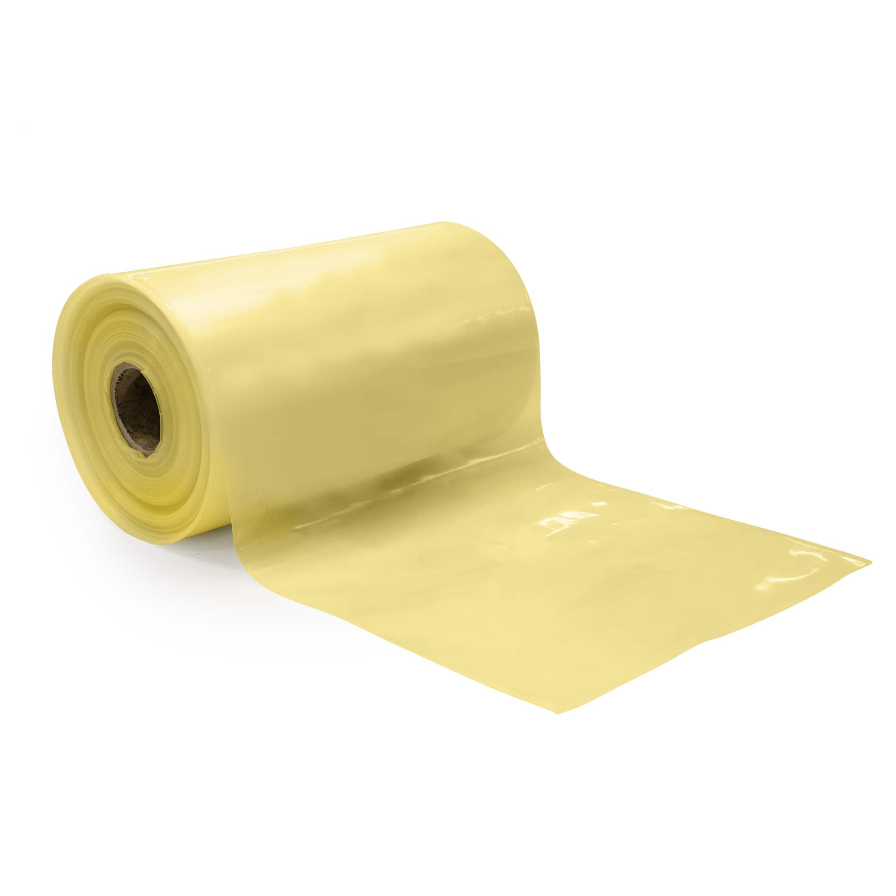 Poly Tubing LDPE Solid Yellow 700mm x 150um x 103m 20kg Roll (with Heavy Sticker) - Omni Packaging 