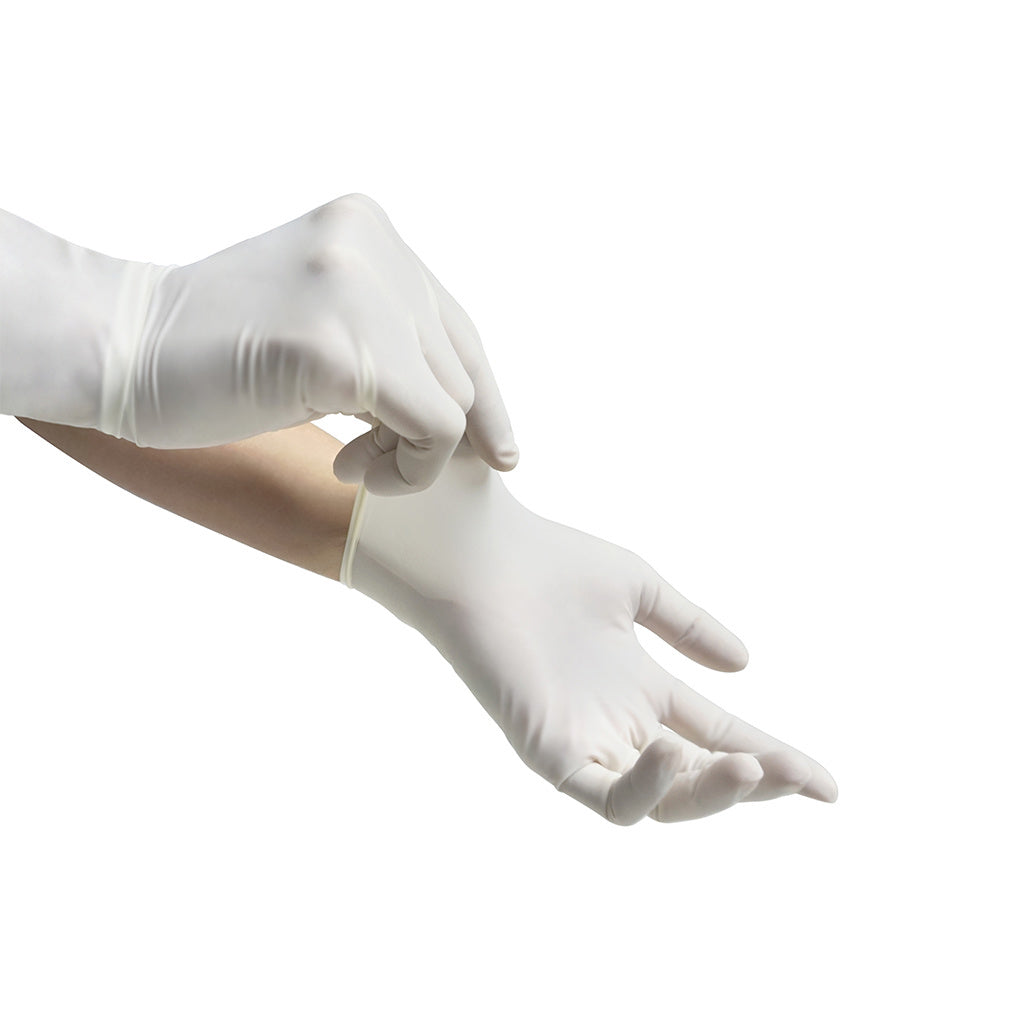 Disposable Gloves Latex Powdered Clear Large 100/ctn - Omni Packaging 