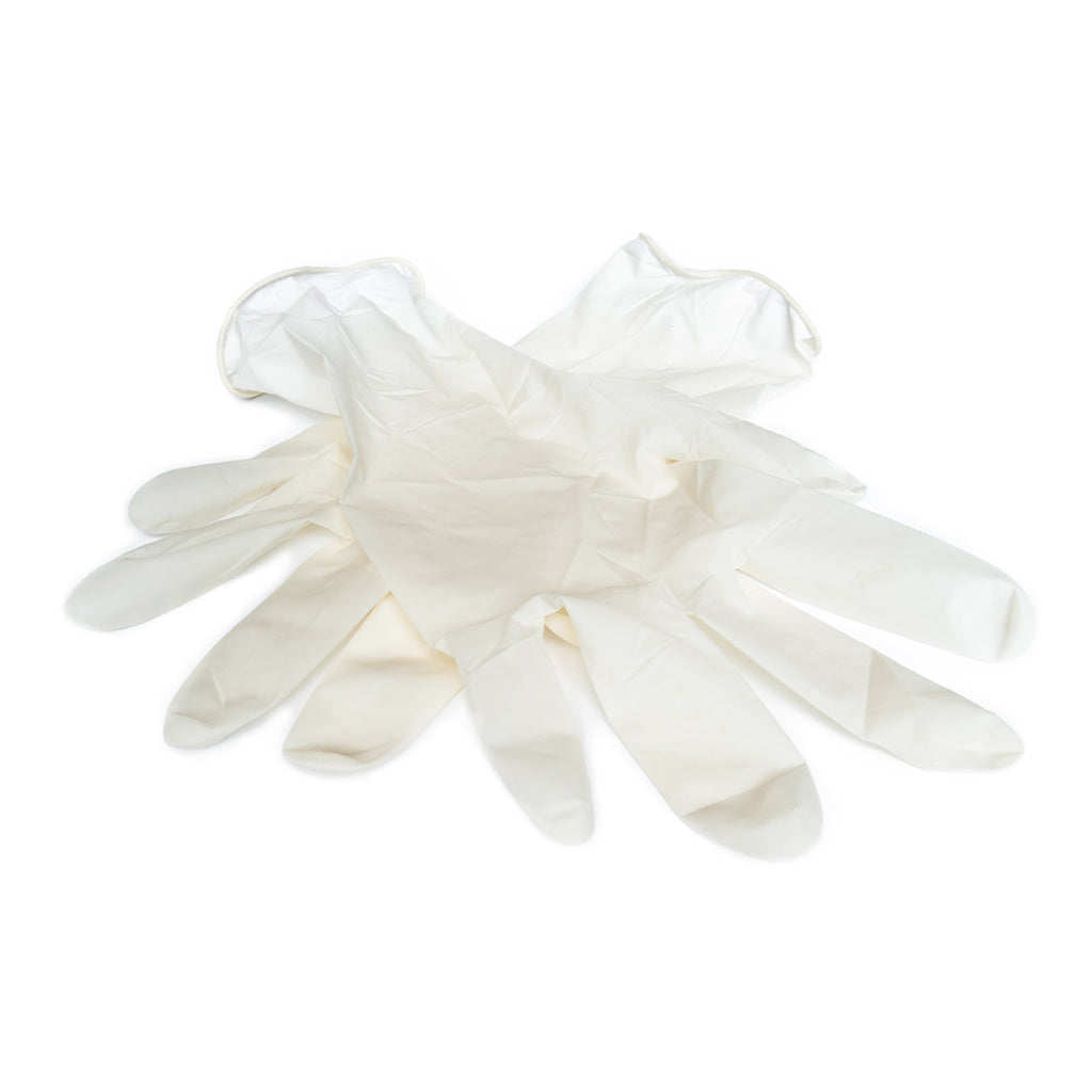Disposable Gloves Latex Powdered Clear Large 100/ctn - Omni Packaging 