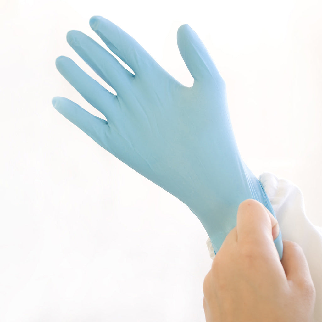 Disposable Nitrile Gloves Soft Powder Free Blue Micro Textured Small 100/pack - Omni Packaging 