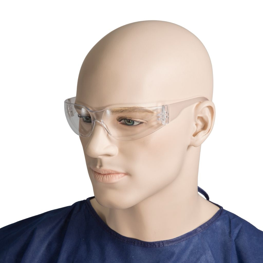 Safety Glasses UV400 Rated Clear Lens Scratch Resistant - Omni Packaging 
