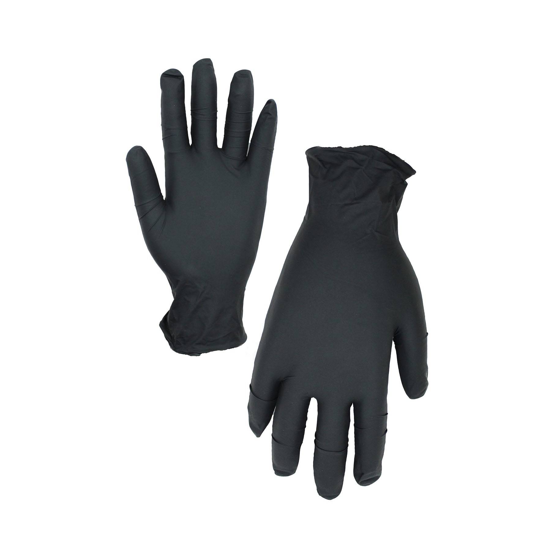 Heavy Duty Black Nitrile Gloves Large 100/ctn - Omni Packaging 