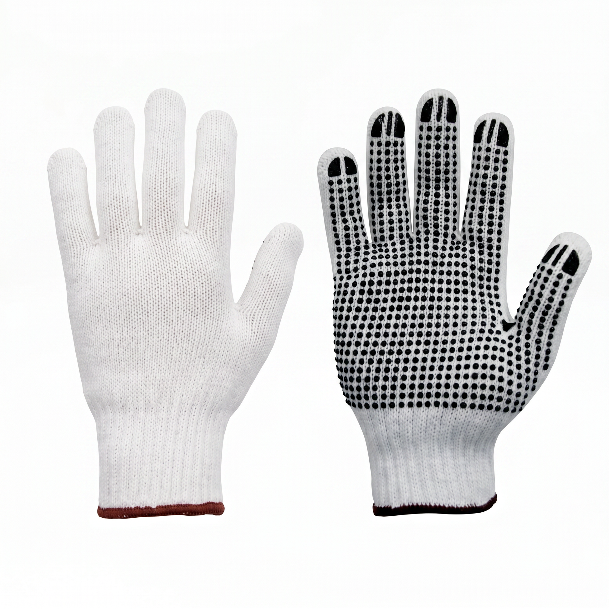 Polycotton Gloves, Bleached, 7 Gauge, Ambidextrous, Large - Omni Packaging 