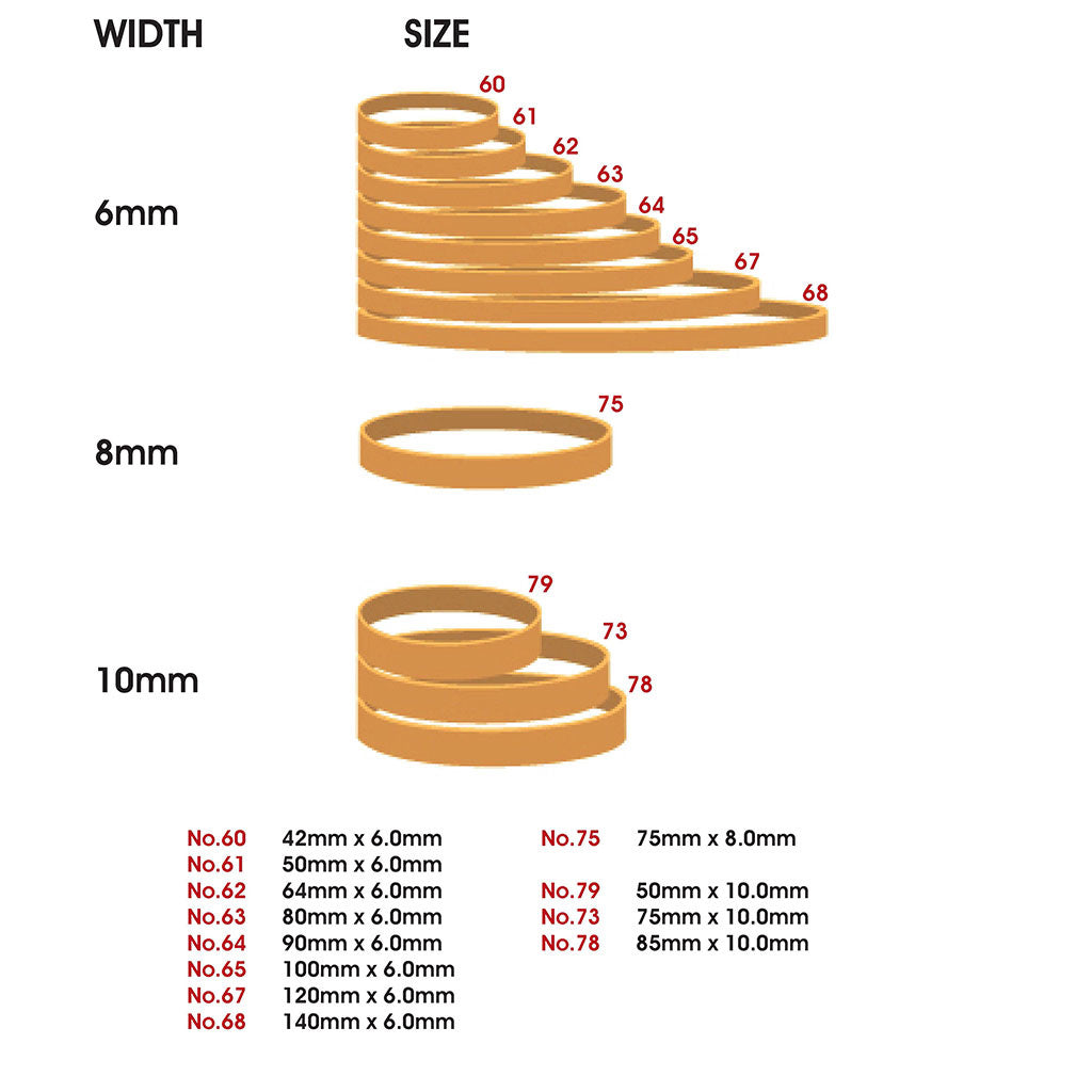 Rubber Bands No 34 3mm x 100mm 500g - Omni Packaging 