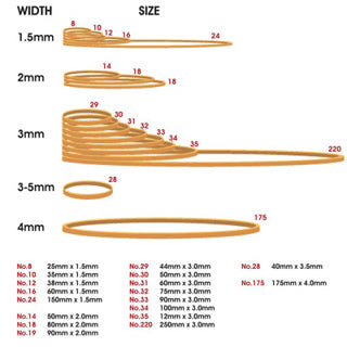 Rubber Bands No 109 15mm x 228mm 500g - Omni Packaging 