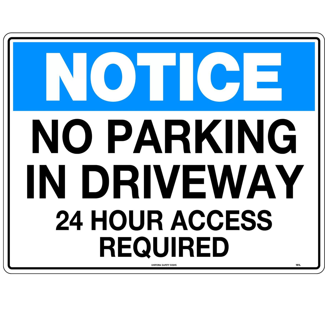 Notice & Info Sign - No Parking 600x450mm Metal - Omni Packaging 