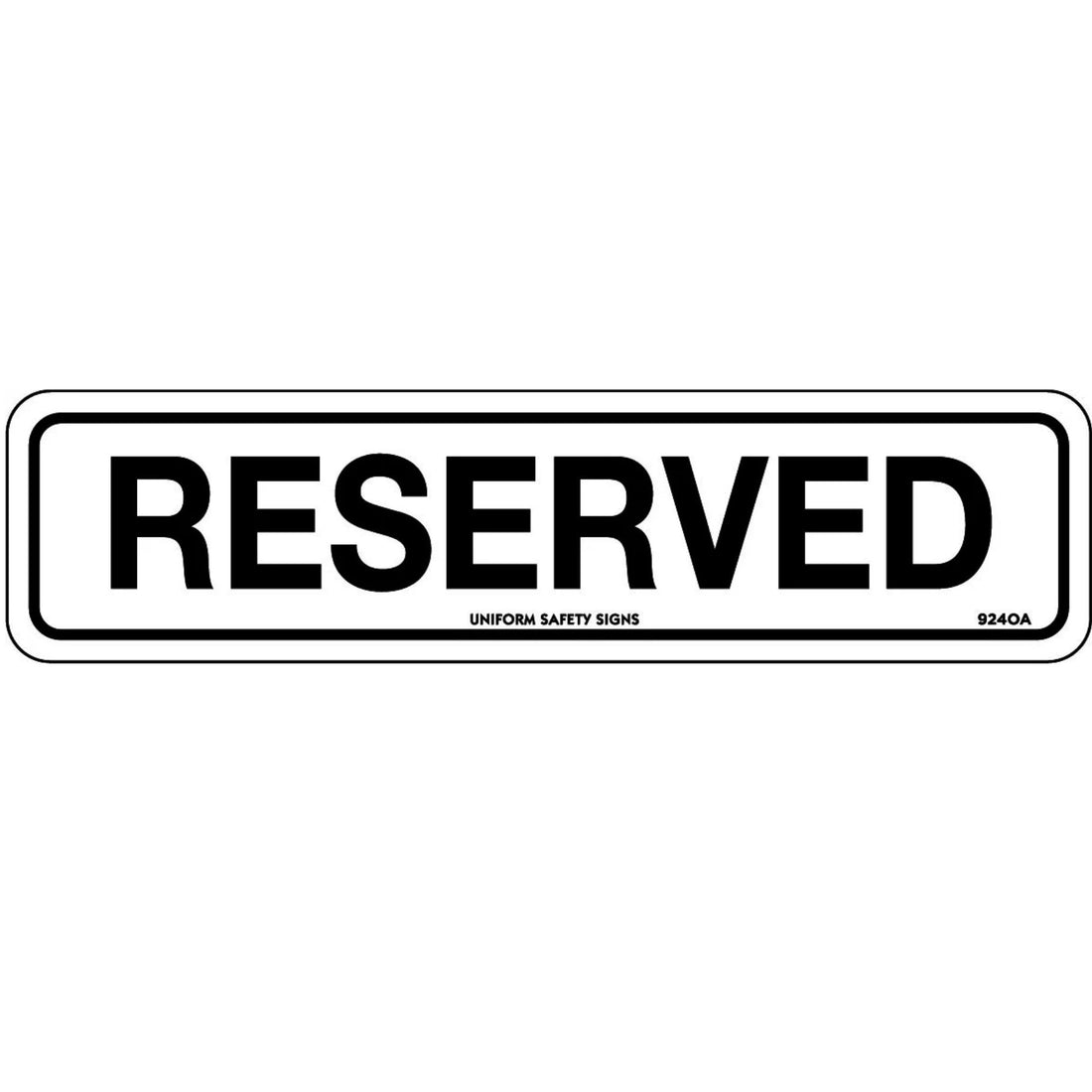 Factory Sign - Reserved 450 x 200mm Metal - Omni Packaging 