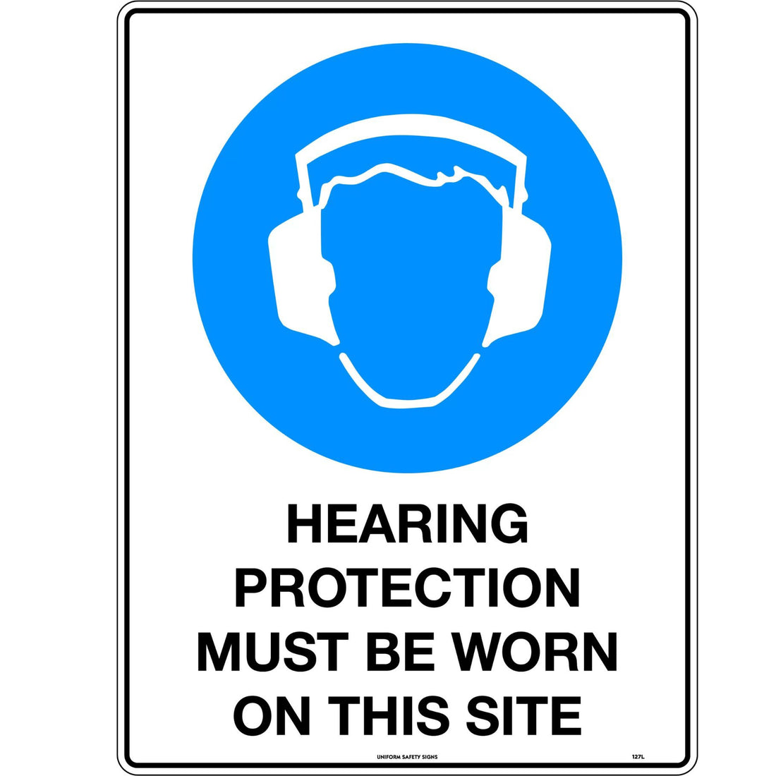 Mandatory Sign - Ear 600 x 450 Metal - Omni Packaging 