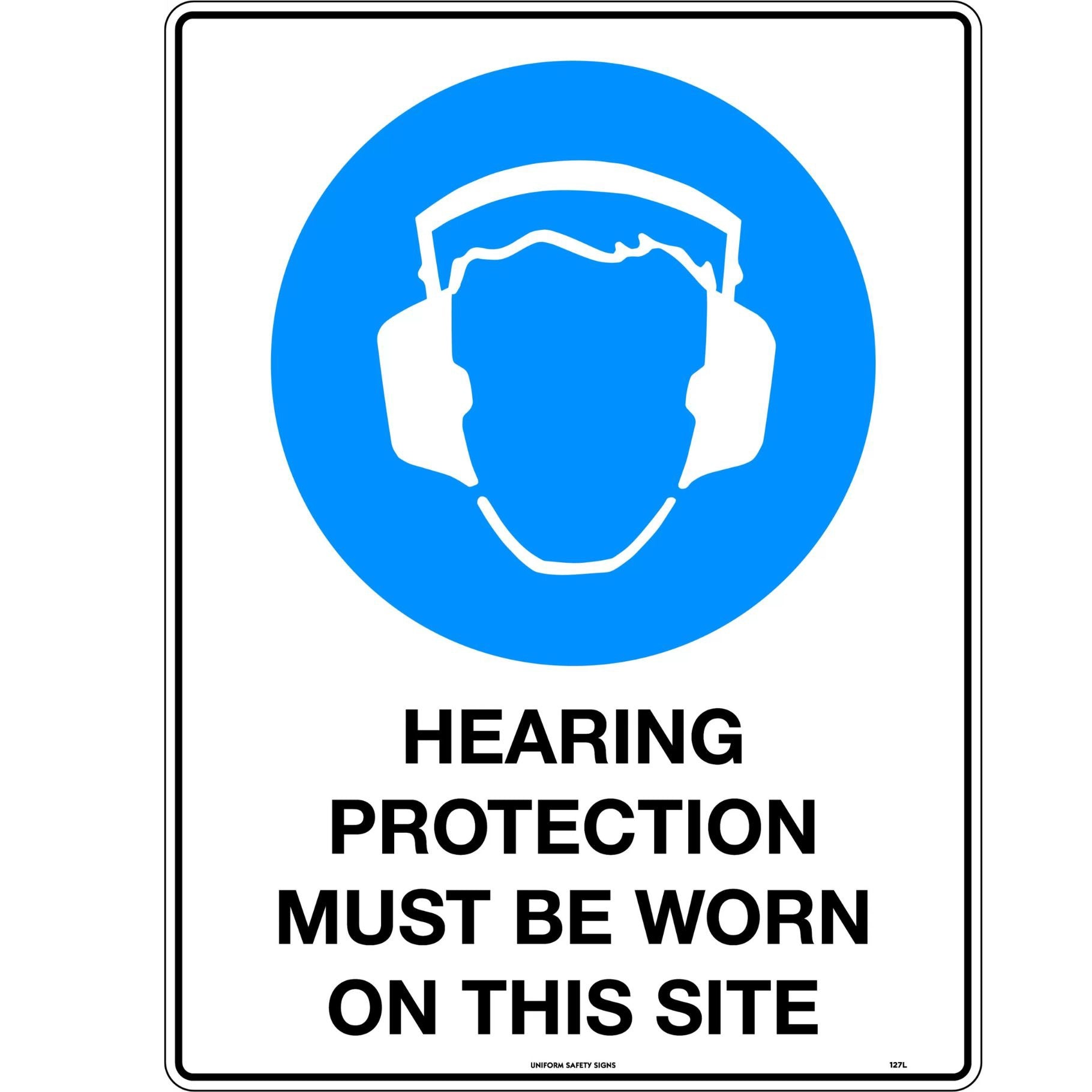 Mandatory Sign - Ear 600 x 450 Metal - Omni Packaging 