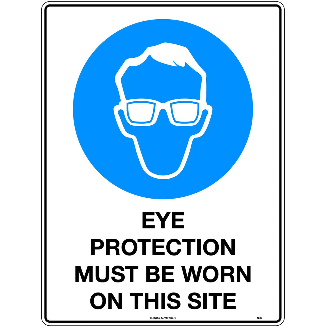 Mandatory Sign - Eye 600 x 450 Metal - Omni Packaging 
