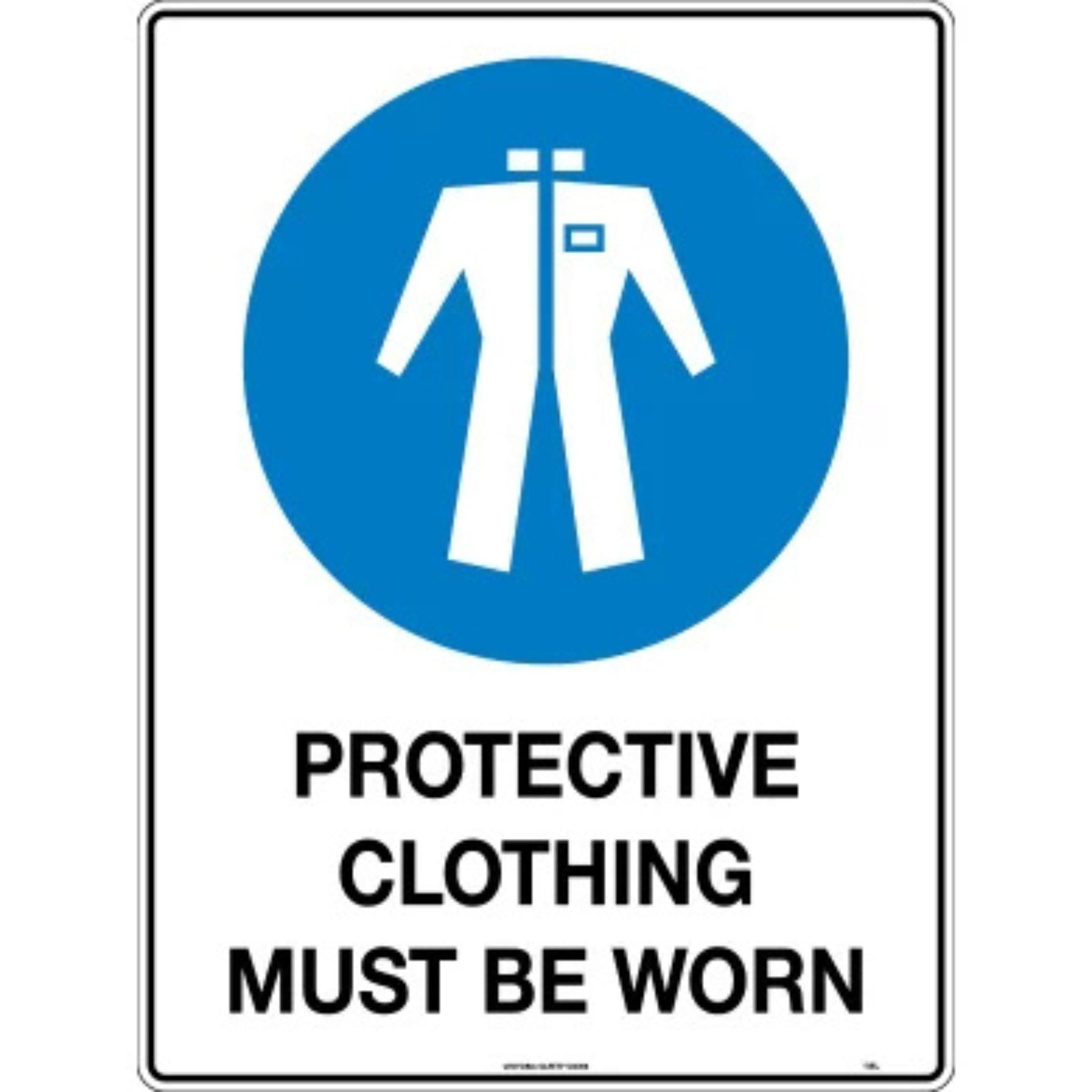 Mandatory Sign - Clothing 600 x 450mm Metal - Omni Packaging 