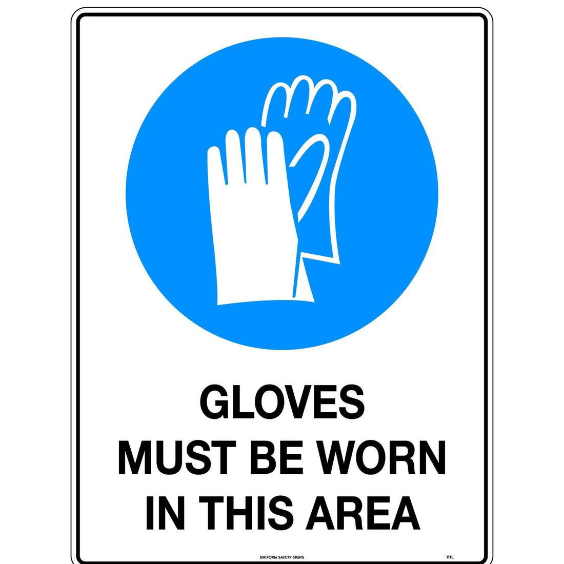Mandatory Sign - Hand 600 x 450mm Metal - Omni Packaging 