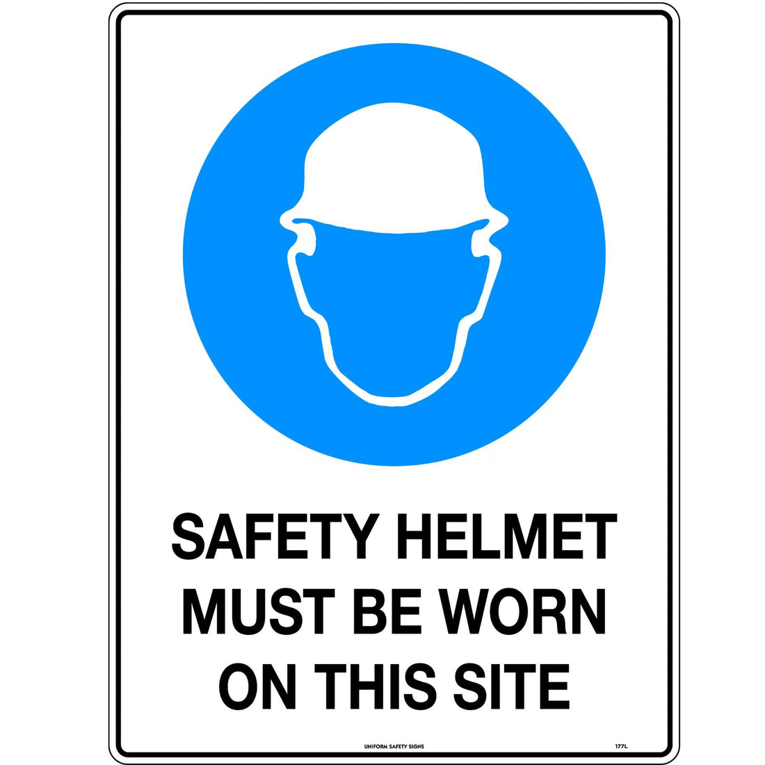 Mandatory Sign - Head 600 x 450mm Metal - Omni Packaging 