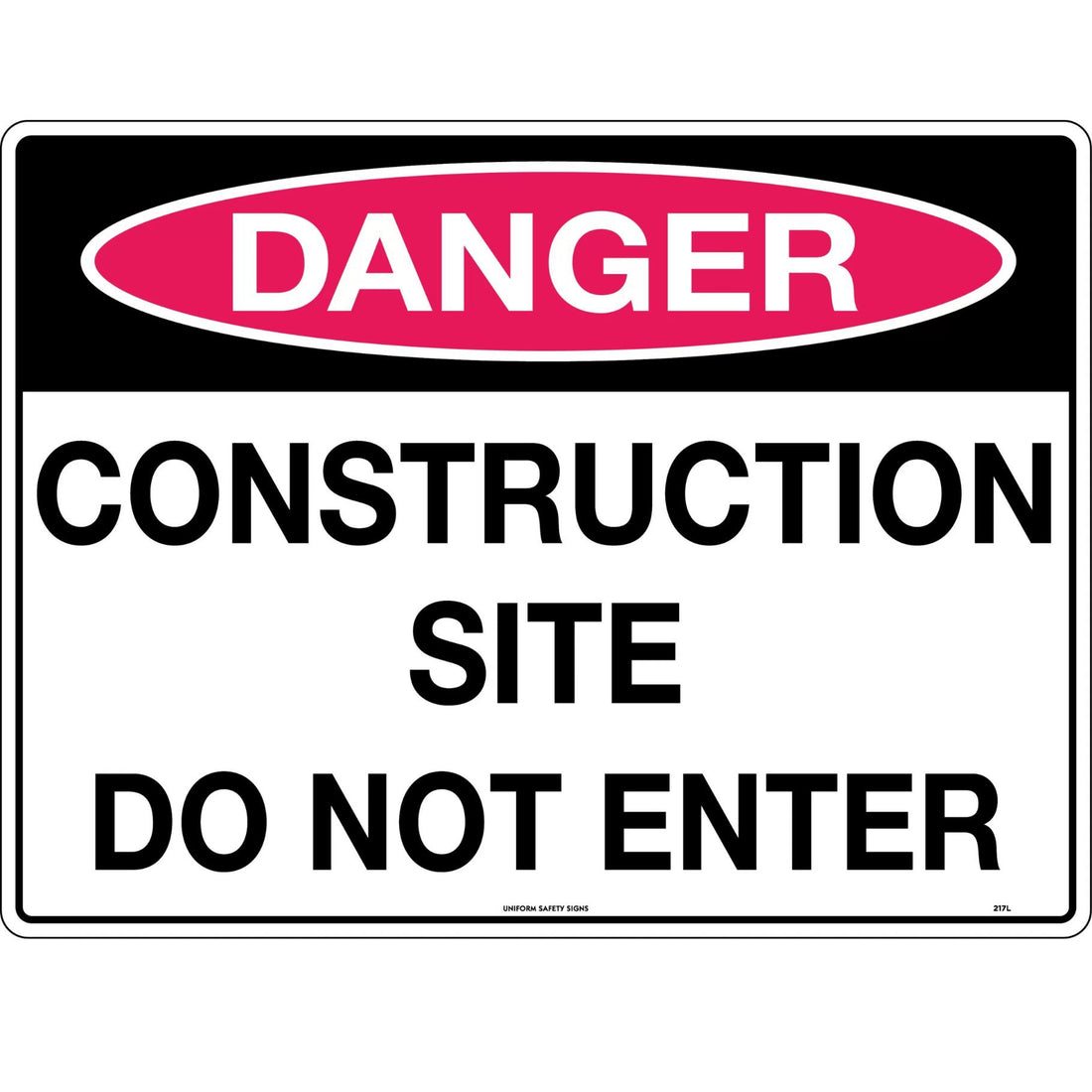 Danger Sign - Construction Site 600x450 Metal - Omni Packaging 