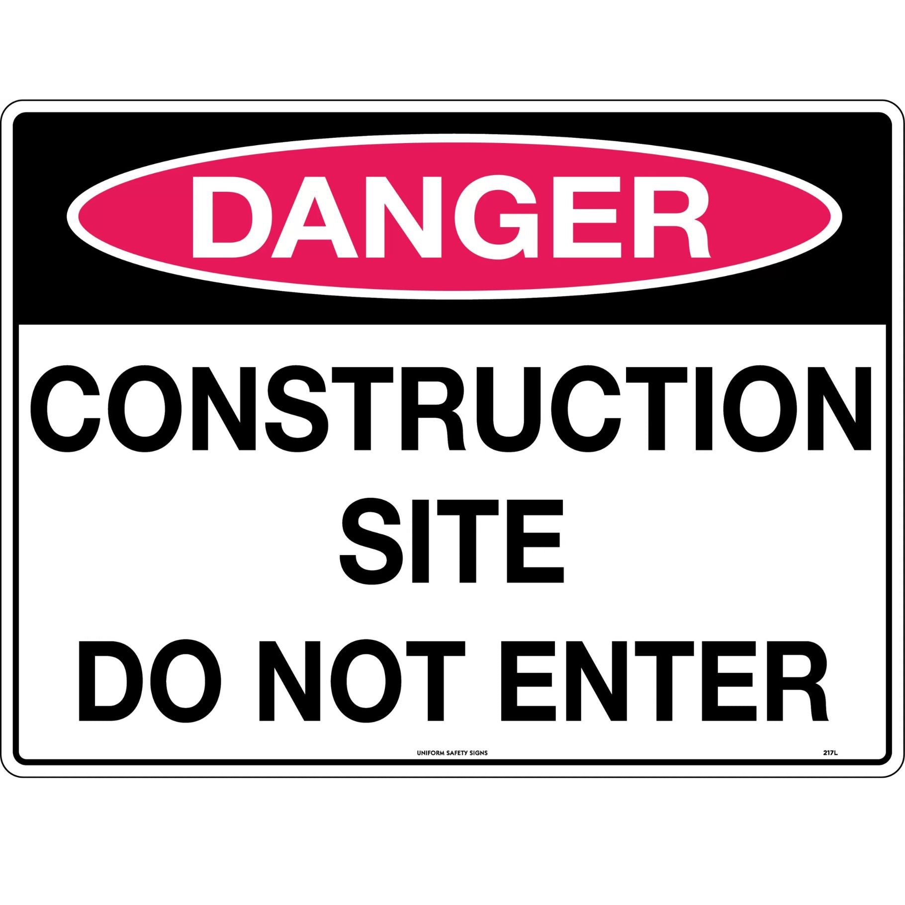 Danger Sign - Construction Site 600x450 Metal - Omni Packaging 