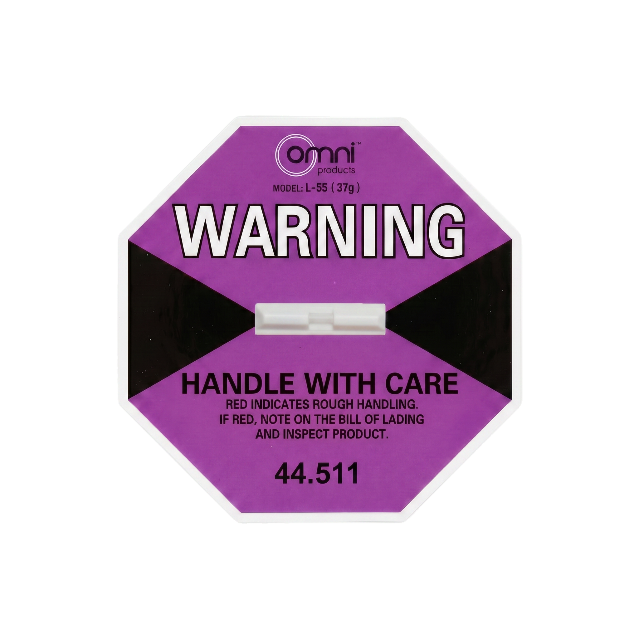 Purple ShockWatch 37G Indicator 95mm x 95mm for Furniture