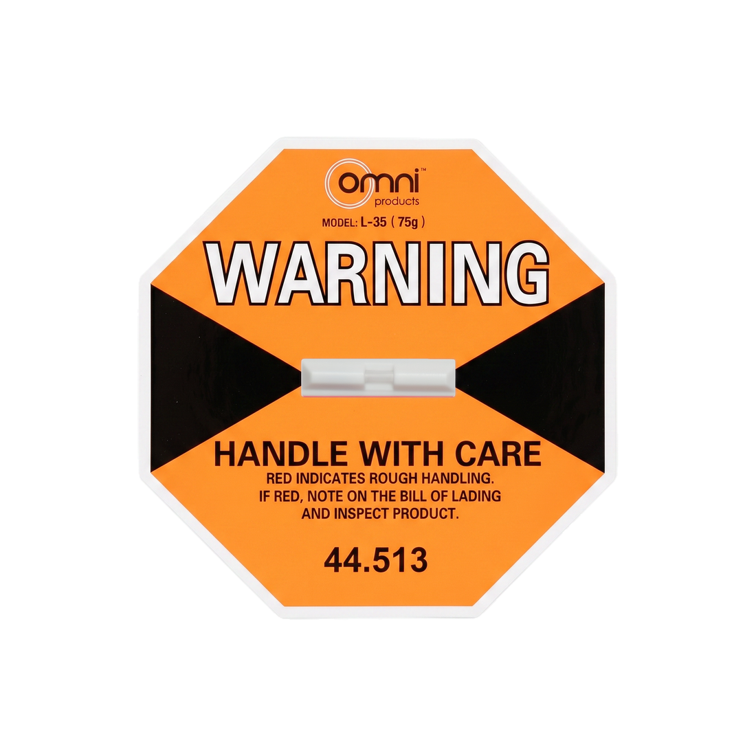 Orange ShockWatch 75G Indicator 95mm x 95mm for Sturdy Electronics