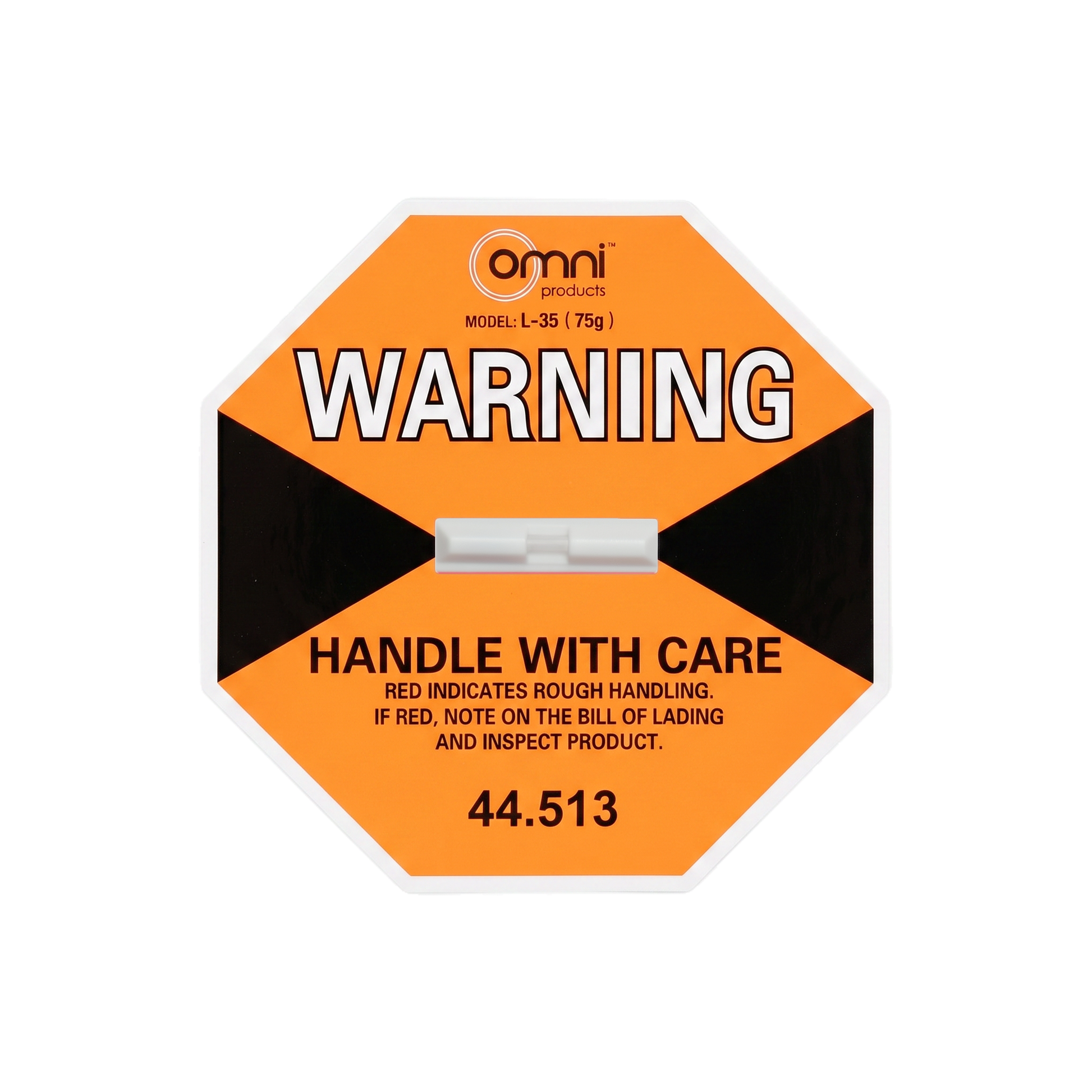Orange ShockWatch 75G Indicator 95mm x 95mm for Sturdy Electronics
