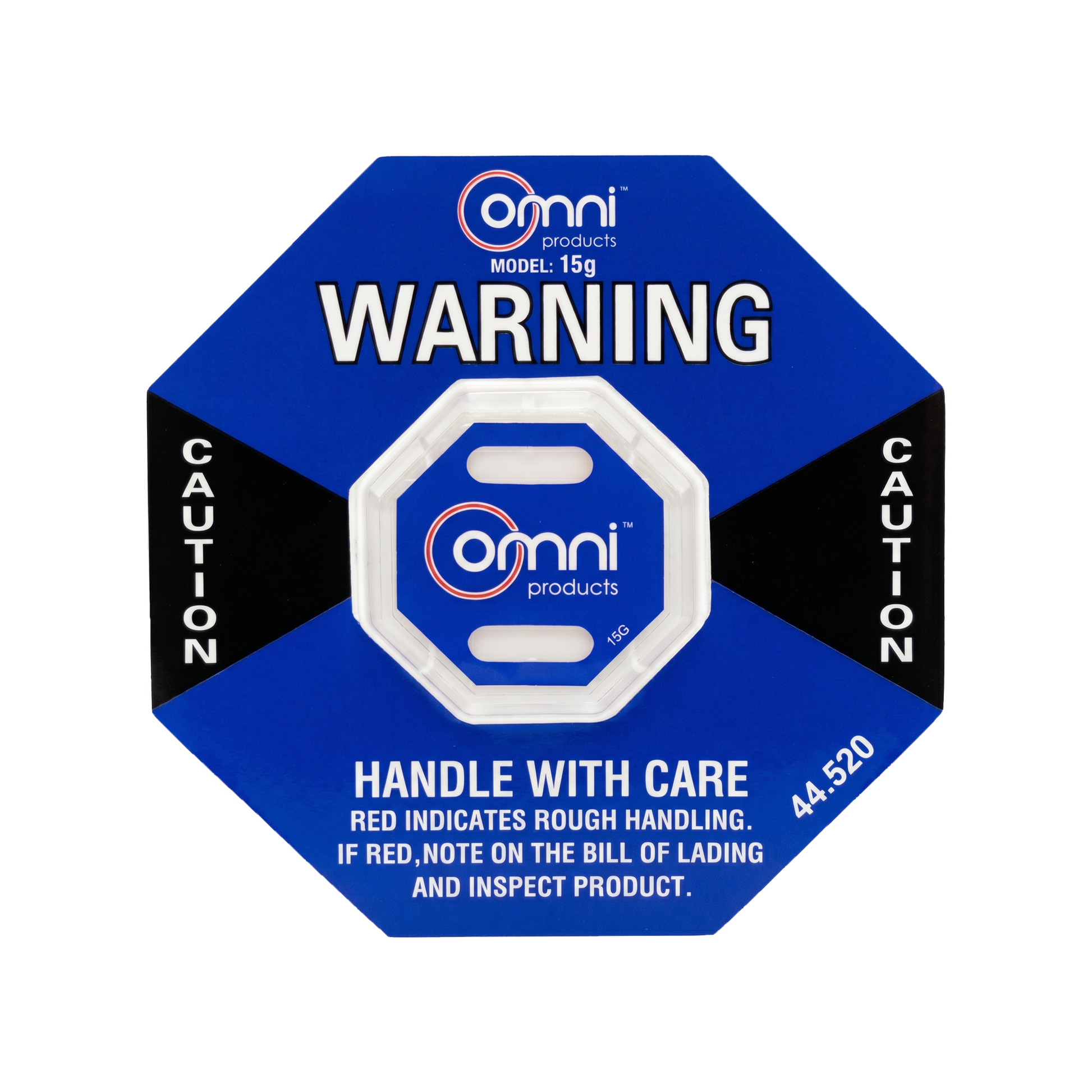Blue ShockWatch Vertical Impact Indicator 15G 45mm x 45mm for Generators