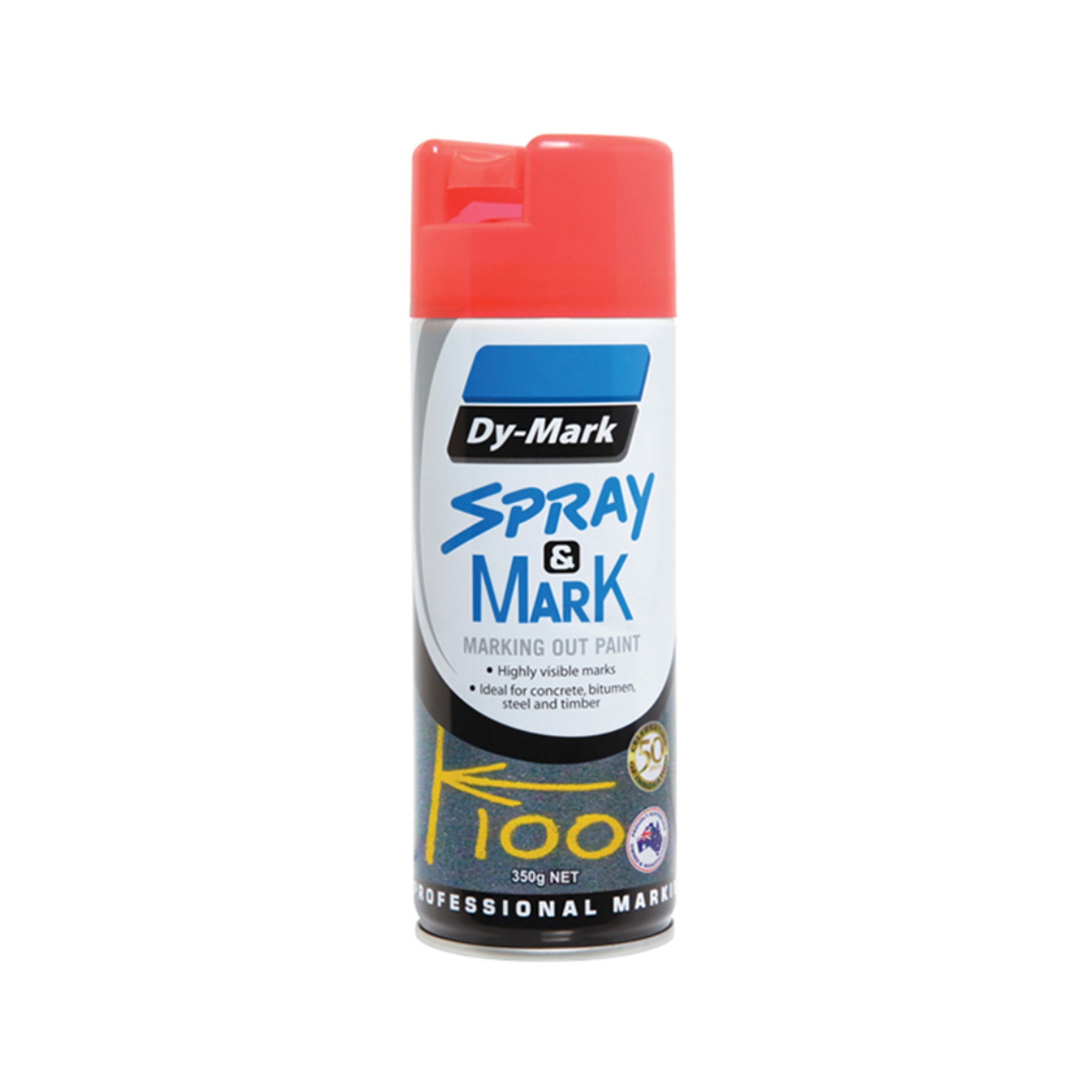Marking Paint Spray Dymark 350g Fluro Orange - Omni Packaging 