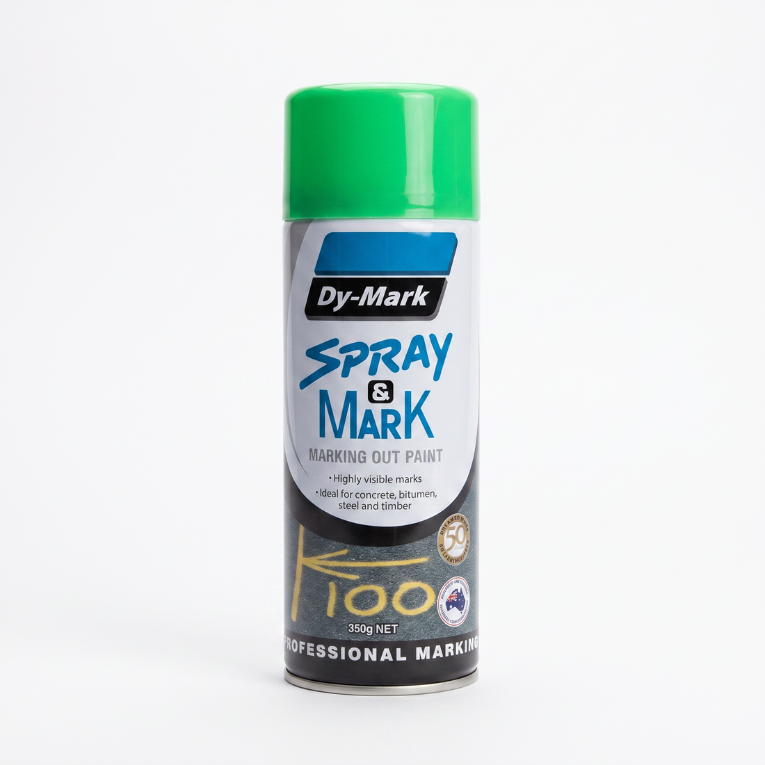 Marking Paint Spray Dymark 350g Fluro Green - Omni Packaging 