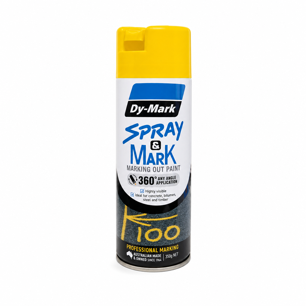 Marking Paint Spray Dymark 350g Fluro Yellow