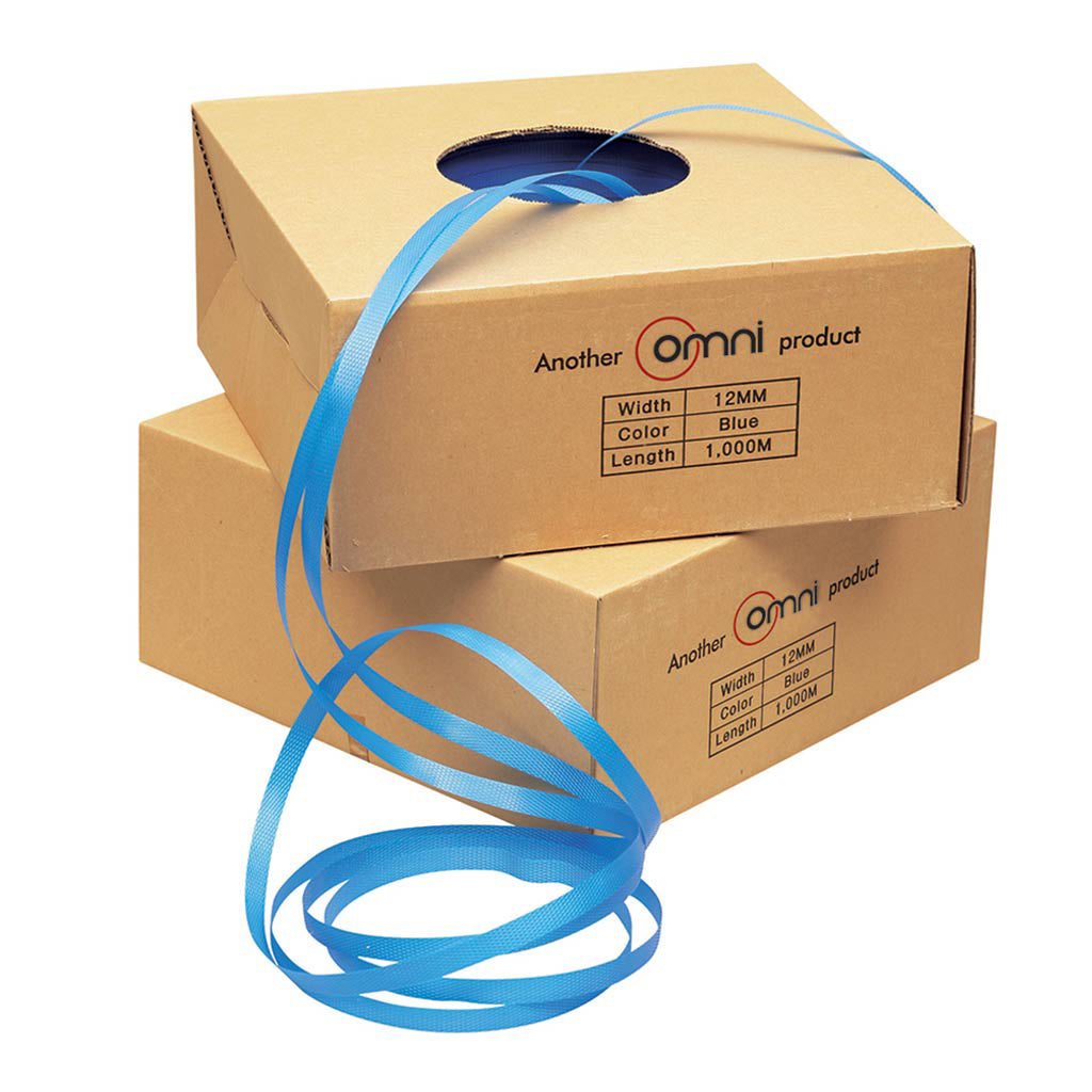 Poly Strapping in Dispenser Box Omni 19mm x 1000m Blue - Omni Packaging 