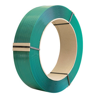 Polyester PET Strapping Green Embossed 9mm x 3000m x 0.6mm - Omni Packaging 