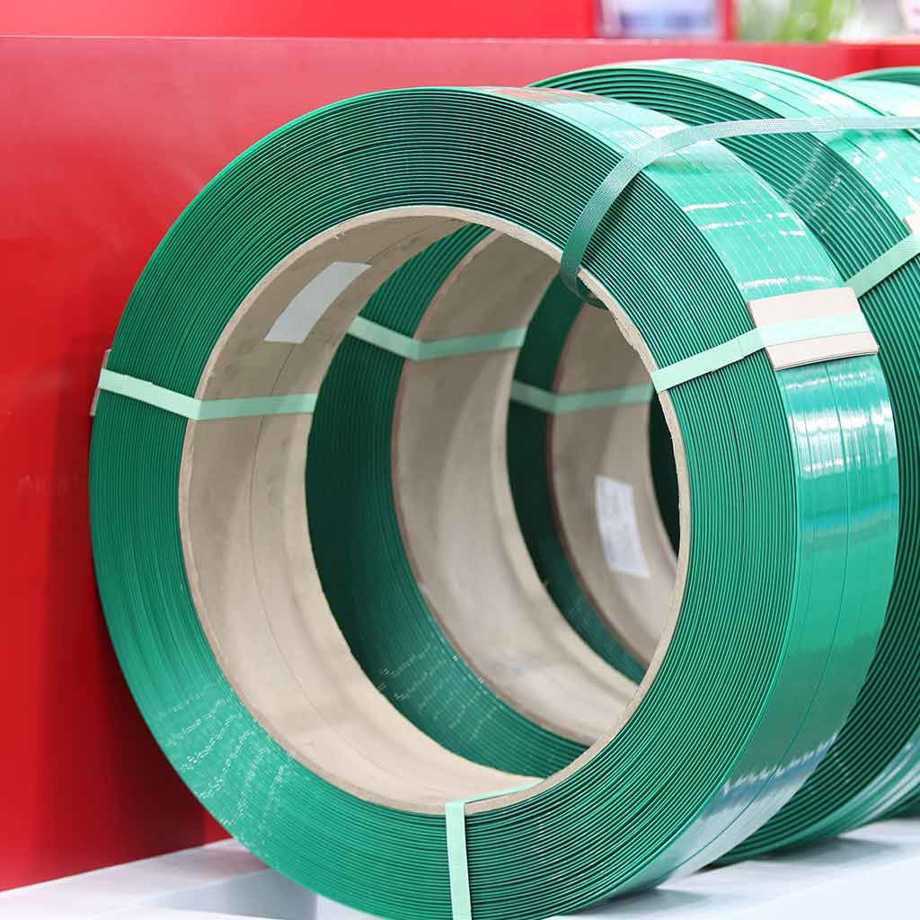Polyester PET Strapping Heavy Duty Green Smooth 19mm x 800m - Omni Packaging 