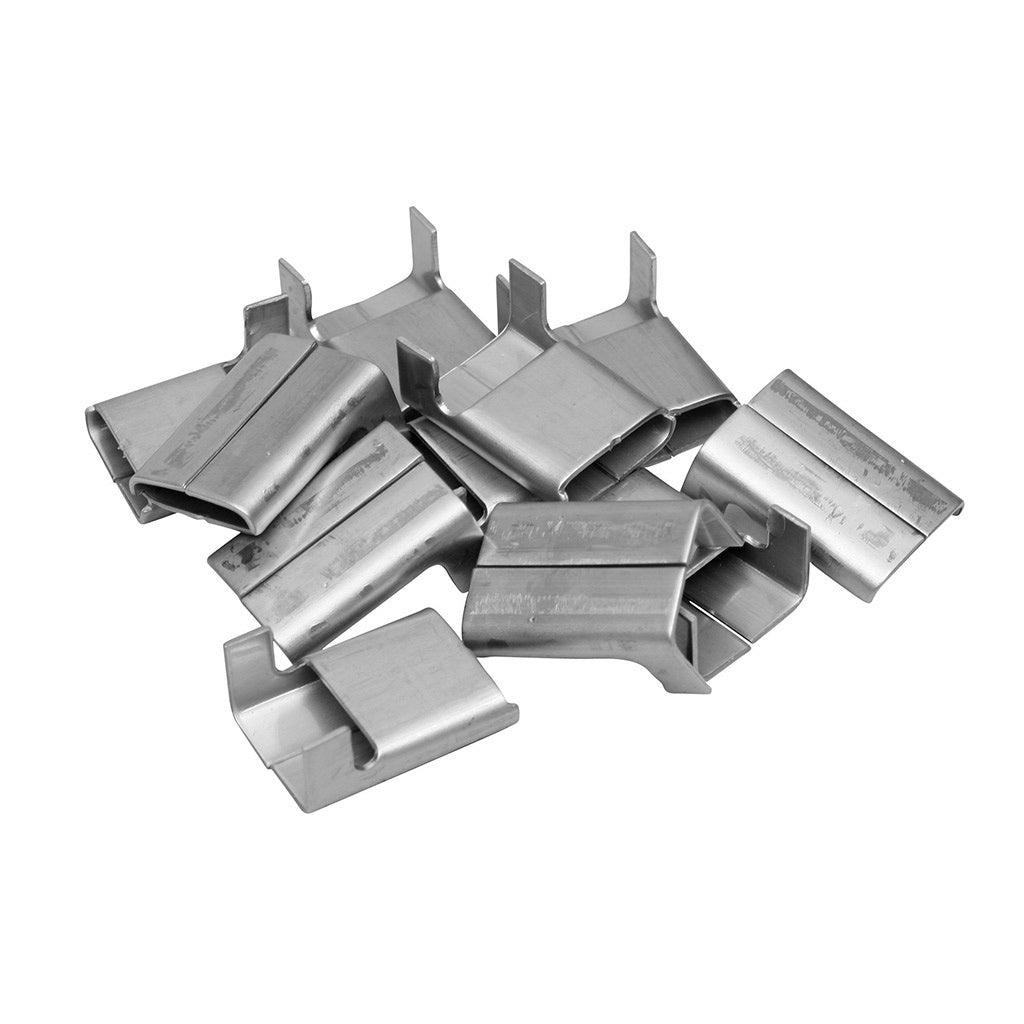 Stainless Steel Strapping Clips 20mm 0.8mm 100/ctn - Omni Packaging 