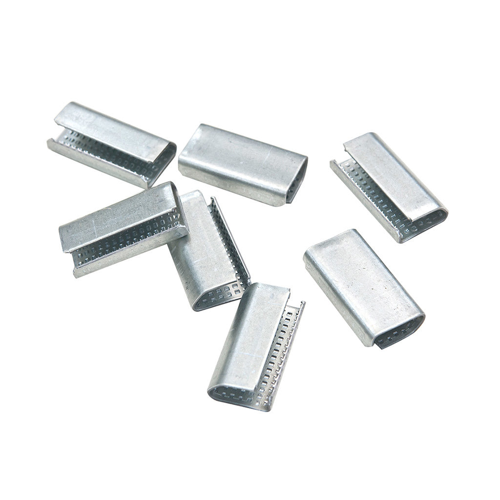 Metal Strapping Clips for PET Strapping Heavy Duty Serrated 16mm (Open Type) 1000 Per Carton - Omni Packaging 