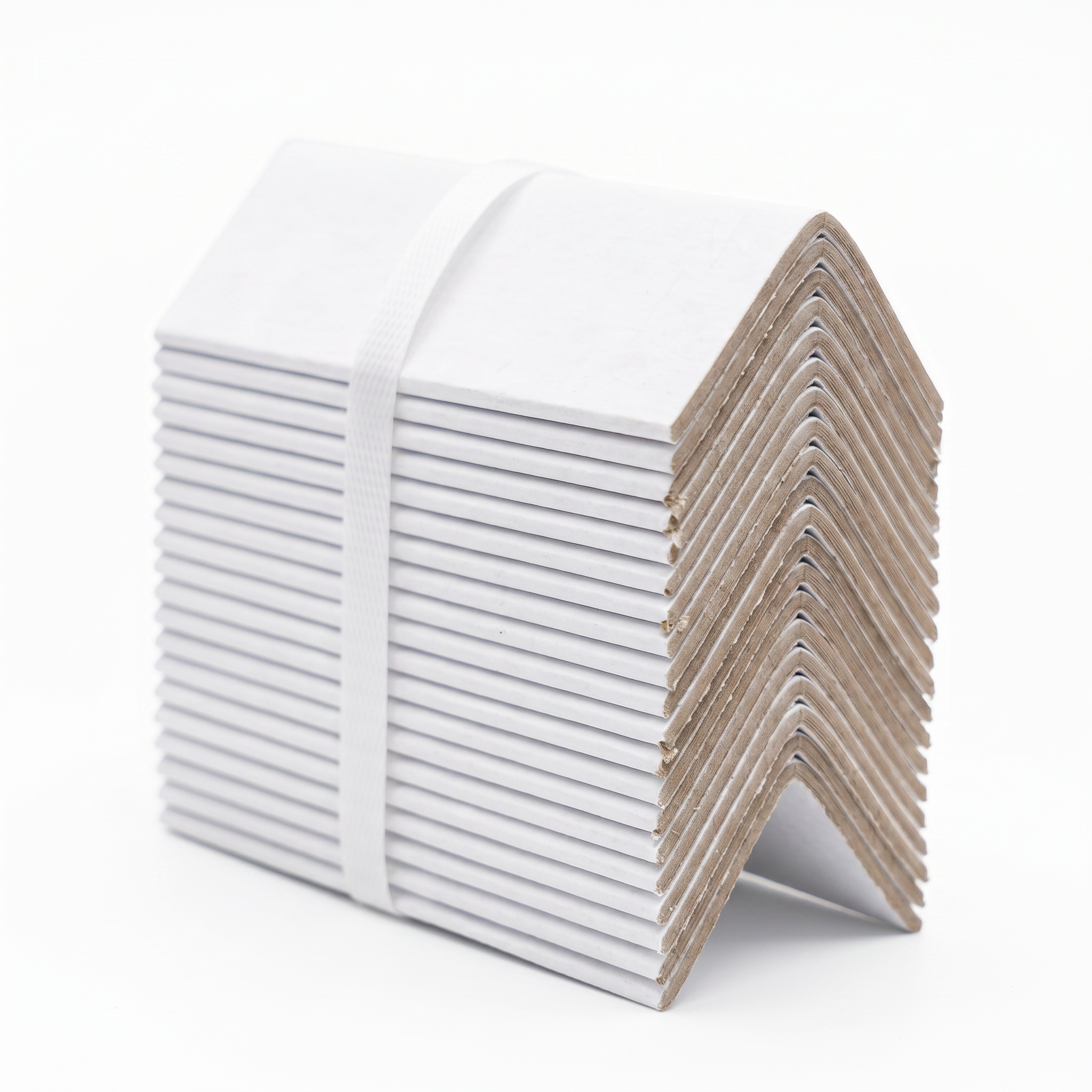 Cardboard Strapping Corner Protectors White 50mm x 50mm x 4mm 150mm - Omni Packaging 